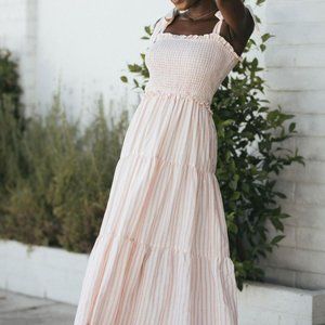 Carrie Tie Shoulder Maxi Dress